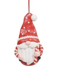 Holiday Time Santa Holding Candy Cane Christmas Tree Hanging Ornament