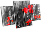 red Poppys  floral MULTI TOILE murale ART Photo Print