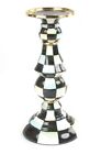MACKENZIE-CHILDS Courtly Check Large Pillar Candlestick