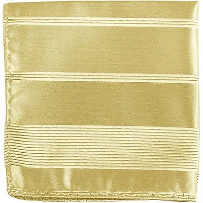 Nuevo Hombre Poliéster Tejido Bolsillo Cuadrado Hankie Solo Beige Pin Rayas Formal Foto 1 de 2