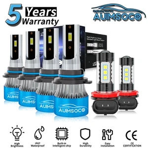 For Honda Civic 2004-2015 6x LED Headlight Kit + Fog Light Bright Bulbs 36000LM - Picture 1 of 20