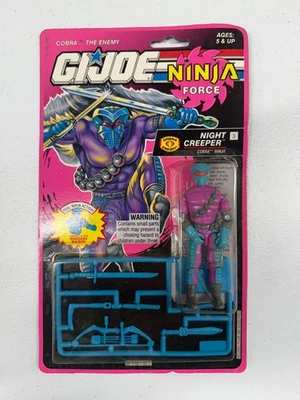 G.I. Joe Ninja Force Night Creeper Hasbro Años 90 Vintage TARJETA SELLO envío desde Canadá Foto 1 de 4