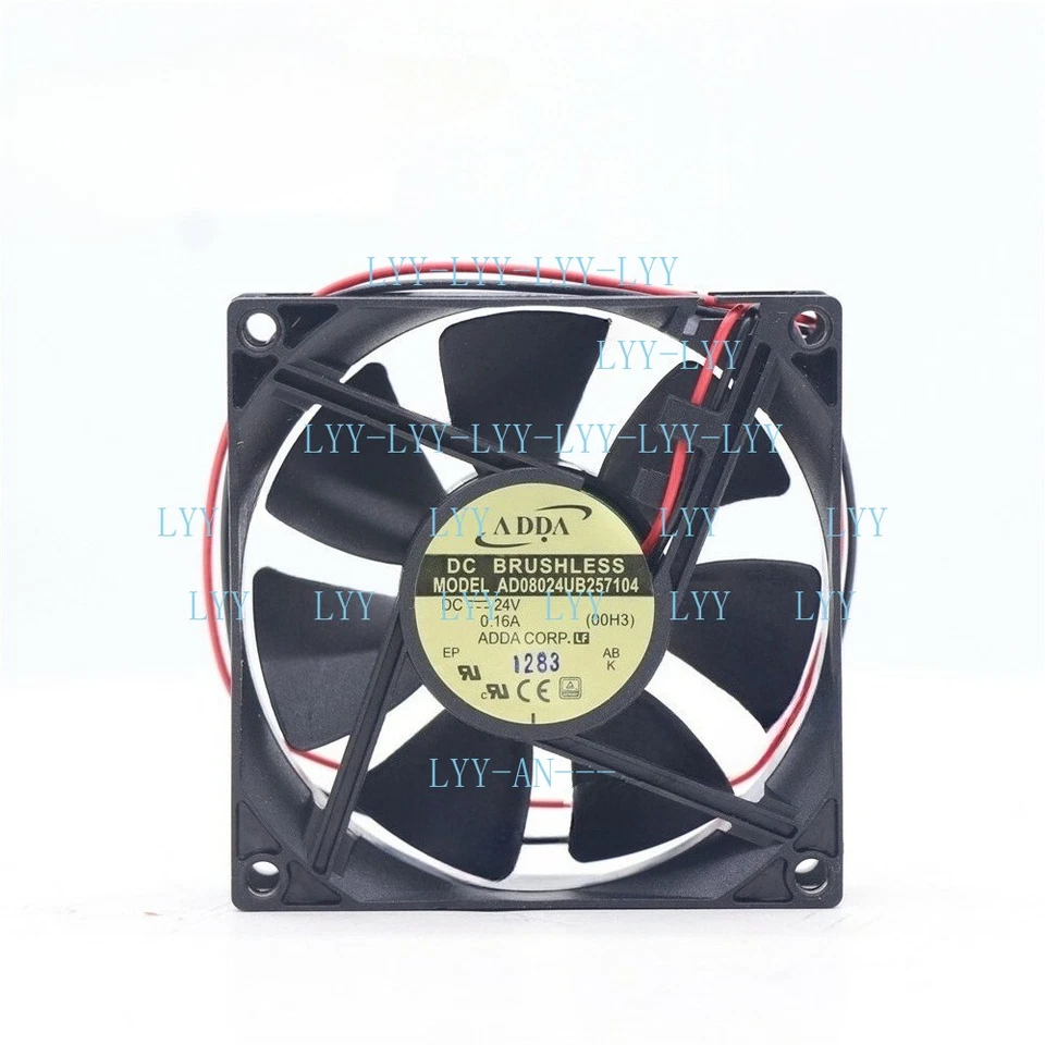 ADDA AD08024UB257104 AD0824UB-A71GL Axial Fan DC24V 0.16A 80*80*25MM Cooling Fan - Image 1 of 2