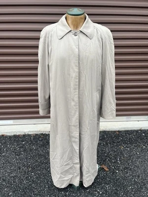 Gabardina vintage informal de esquina para mujer talla 10 beige forro de lana con cremallera Corea Foto 1 de 4