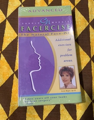 Sealed Brand New Carole Maggio Facercise Advanced Natural Face Lift 1996 VHS - Image 1 of 3