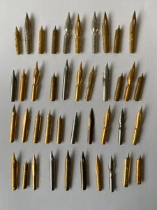 X 41 plumillas de pluma de inmersión vintage - varios fabricantes sin usar - Imagen 1 de 13