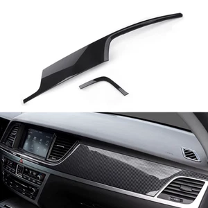For Genesis G80 Sport 2015-19 Car Dashboard Panel Trim Decor Cover Carbon Look - Imagen 1 de 11