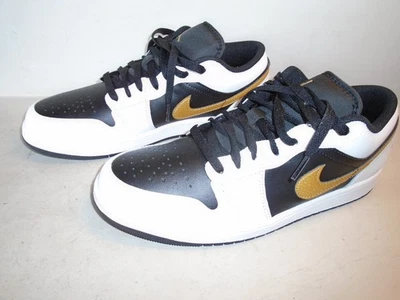 Nike Air Jordan 1 низкий белый / черный / золото мужской 10 - Изображение 1 из 4