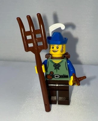 LEGO Minifigure Medieval Thatcher Castle peasants With pitchfork twig 10305 MOC￼ - Image 1 of 4