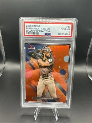 2025 Topps Finest Fernando Tatís Junior Orange Refractor /25- Pop 2! - Image 1 of 2
