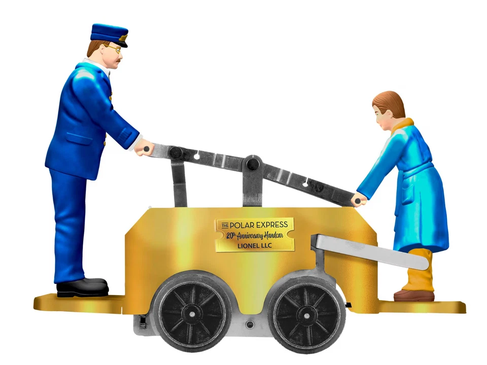 Lionel 2435200 Polar Express Gold Edition Windup Handcar 20th Anniversary. NIB - Image 1 of 1