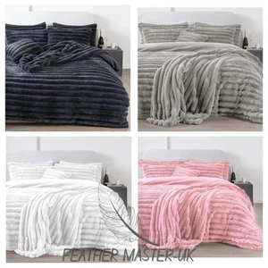 Luxury Big Cord Teddy Fleece Bedding Set Duvet Pillow Cushion Covers & Throw - Picture 1 of 25