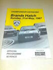 BRANDS HATCH CHAMPIONSHIP CAR RACING 1987 PROGRAMME