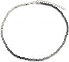 Perlenkette Damen Halskette Kette Geschenk für Frauen Schmuck Ketten Grau