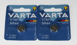 2x V76PX SR44 Varta Foto Batterie 1,55V 76 PX Knopfzelle RPX675 / RM675 1128MP - Bild 1 von 1