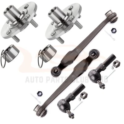6PC Front Wheel Hub & Bearing Control Arm Tie Rod Kit Fits 1994-2002 Saturn SC1 — 第 1/4 张图片