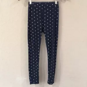 Gap Girls Sz M 8 Pajama Pants Navy Blue Polka Dot Cotton Loungewear Neutral - Picture 1 of 5