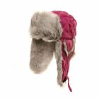 New Ladies Girls Faux Fur Quilted Trapper Ski Hat Ear Warmers Winter Uk Seller