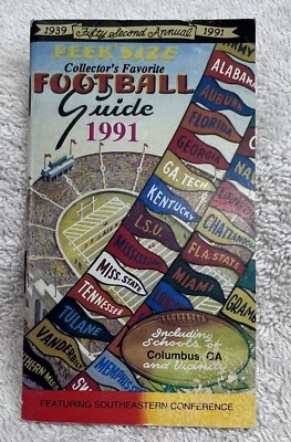 1991 Peek's Size 52nd Annual NCAA Football Guide “Southeastern Conference”! - Image 1 of 3