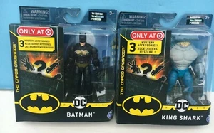 Spin Master BATMAN & KING SHARK 4" DC Universe 1st Edition TARGET Exclusive LOT - Picture 1 of 4