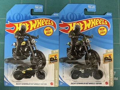 LOTE DE 2 - 2021 HOT WHEELS DUCATI SCRAMBLER MOONEYES - AMBAS AS VARIAÇÕES DE COR - Imagem 1 de 3