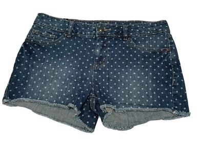 L C Lauren Conrad denim shorts Womens Size 10 cut offs Polka Dot (Sho918i) - Image 1 of 4