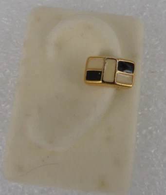 Neugablonz: Ohrklammer/Ohrclip mit Emaille um 1970er Jahre (116202) - Bild 1 von 4