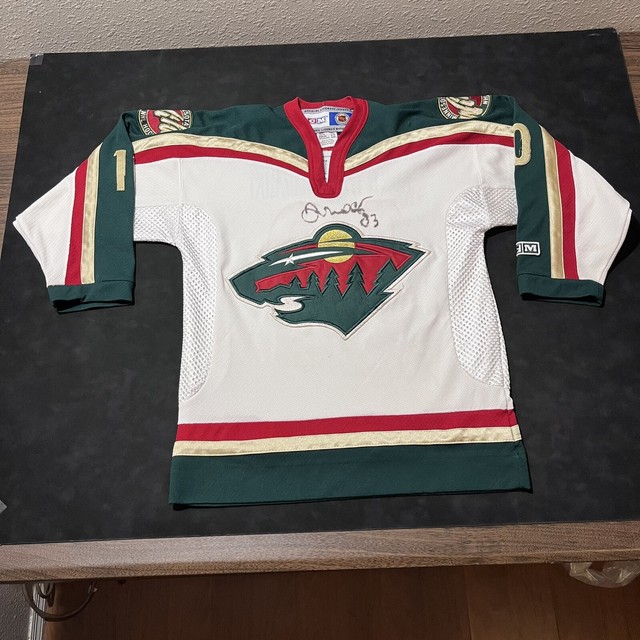 Vintage Minnesota Wild Jersey Youth L XL Reebok Gaborik Boys Girls Red  Hockey *