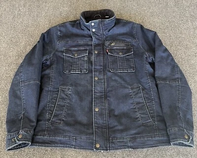 Chaqueta Levis Mujer Grande Azul Denim Tareas Utilidad Cremallera A Presión Cottagecore  Foto 1 de 4