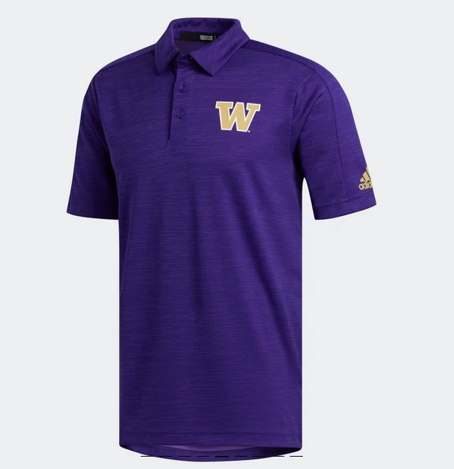 Adidas WASHINGTON HUSKIES Game Mode polo Golf Shirt Mens size Small S