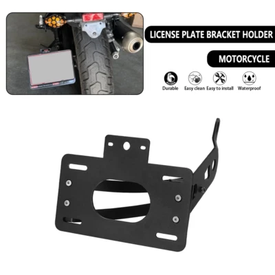 Motorcycle License Plate Relocation Bracket For Yamaha XV535/1100 Virago XV1100 Foto 1 de 4