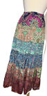 Indian Gypsy Patchwork Hippie Boho Silky Feel Flared Long Skirt / Dress 4