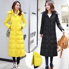 Women's Winter Down Jacket Coat Stand Collar Hooded Loose Full Length Casual New