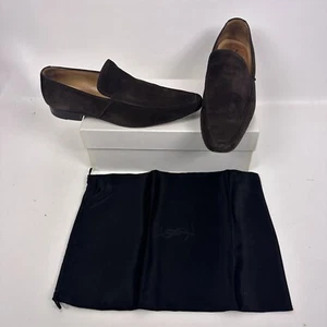 Yves Saint Laurent Jailast Brown Suede Waterproof Loafers Men’s Size 45 EU - Picture 1 of 14