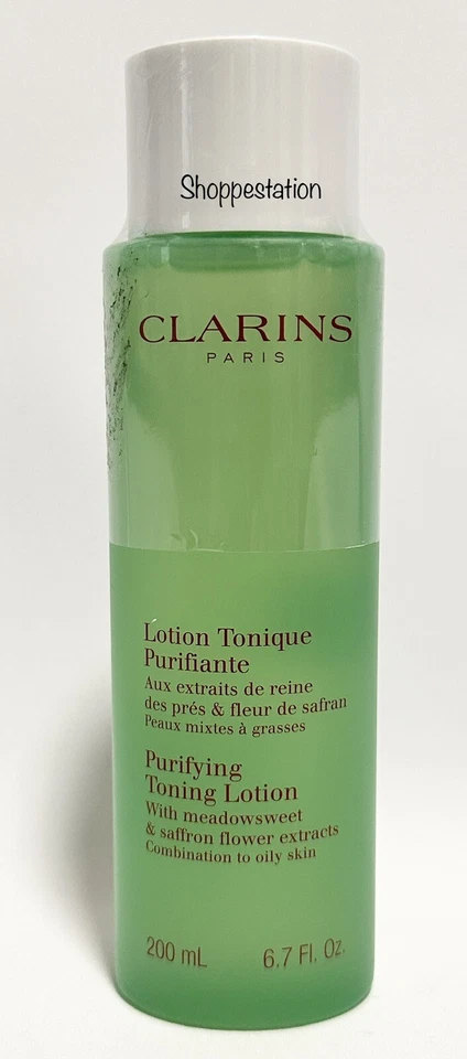 2 Pcs Clarins Purifying Toning Lotion 200ml 6.7oz Combination to Oily Skin