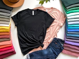 BELLA+CANVAS BC3001CVC Unisex Short Sleeve Heather CVC Crew Neck Modern T-Shirt - Picture 1 of 57