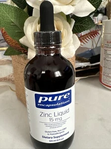 Pure Encapsulations zinc Liquid 15 Mg/ 120 ML /Gluten free / Non GMO EXP 01/2025 - Picture 1 of 4