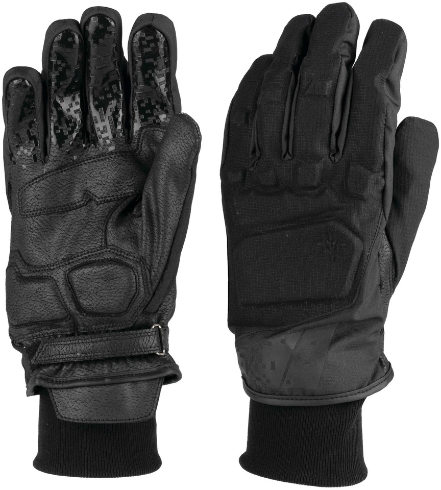 FirstGear Thermodry Mens Short Leather Motorcycle Gloves Black - Image 1 of 1