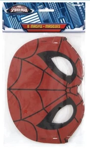 Marvel Spiderman Face Mask 8 Count Kids Favorite Party Favors Super Hero - Picture 1 of 4