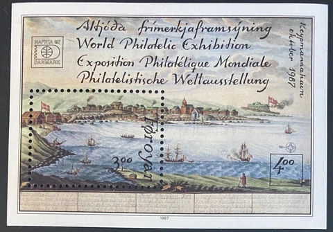 Faroe Islands 168 Beautiful MInt NEVER Hinged Souvenir sheet Cover