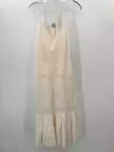 Pre-Owned Urban Outfitters Ivory Size Large Midi Sleeveless Dress - Picture 1 of 3