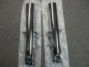 Harley Davidson OEM FLHTCSE CVO Chrome Front Fork Sliders Dual Disc 46528-04 - Picture 1 of 10