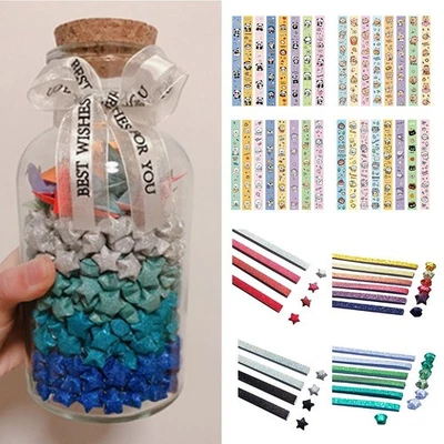 540 Sheets Cartoon Star Paper Strip Colorful Lucky Star Origami  Kids Gift - Image 1 of 4