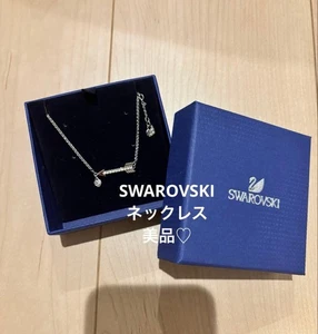 Swarovski Necklace Crystal Clear Silver Tone From Japan - Picture 1 of 24
