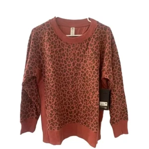 90 Degrees Leopard Mocha Size Medium Sweater - Picture 1 of 10
