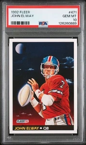 1992 Fleer John Elway Pro Visions Card PSA 10 Gem Mint #471 Pop 20! - Bild 1 von 2