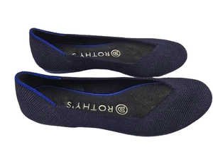 Rothy's Navy Blue Round Toe Women's Ballet Flat Dress Shoes Size 6 - Picture 1 of 9