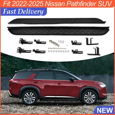 Running Boards Side Steps Fit 2022-2025 Nissan Pathfinder SUV Nerf Bars Aluminum - Image 1 of 4