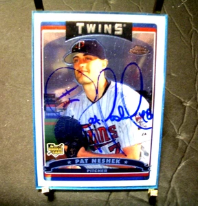 Tarjeta de novato Pat Neshek - 2006 Topps cromada # CRC41 - 11/599 - novato - autógrafo - Imagen 1 de 14