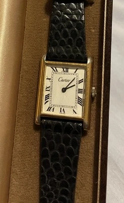 Reloj Cartier Tank Raro Vintage Pre-must Chapado en Oro 14k Cuerda Manual Foto 1 de 4